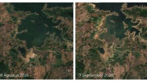 Waduk Jatigede Mengering Parah Dihantam Kemarau, BIG Pantau Ratusan Hektare Daratan Baru Muncul dari Luar Angkasa!